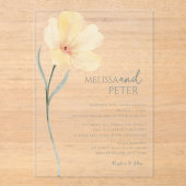 ワイルドフラワー結婚ズ アクリル招待状 (正面)