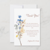 ワイルドフラワー結婚ズ サンキューカード (正面)