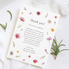 ワイルドフラワー結婚ズ サンキューカード