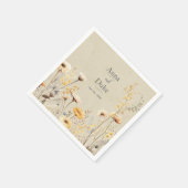 ワイルドフラワー結婚ズ スタンダードカクテルナプキン (角)