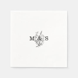 ワイルドフラワー結婚ズ スタンダードカクテルナプキン