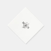 ワイルドフラワー結婚ズ スタンダードカクテルナプキン (角)