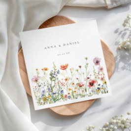 ワイルドフラワー結婚ズ スタンダードカクテルナプキン