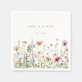 ワイルドフラワー結婚ズ スタンダードカクテルナプキン