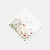 ワイルドフラワー結婚ズ スタンダードカクテルナプキン (角)