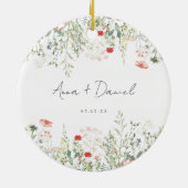ワイルドフラワー結婚ズ セラミックオーナメント (裏面)