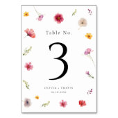 ワイルドフラワー結婚ズ テーブルナンバー (裏面)