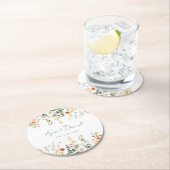 ワイルドフラワー結婚ズ ラウンドペーパーコースター (インサイチュ)