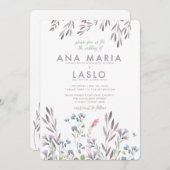 ワイルドフラワー結婚ズ – ラズロ 招待状 (正面/裏面)