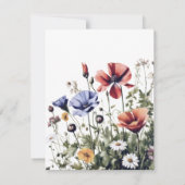 ワイルドフラワー結婚ズ・リハーサル・ディナー 招待状 (裏面)