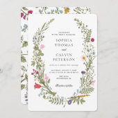 ワイルドフラワー結婚ズ 招待状 (正面/裏面)