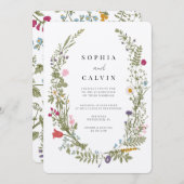 ワイルドフラワー結婚ズ 招待状 (正面/裏面)