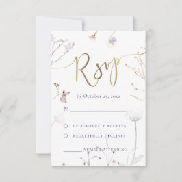 ワイルドフラワー結婚ズRSVP 出欠カード