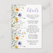 ワイルドフラワー結婚フィールド詳細 エンクロージャーカード (正面)