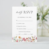 ワイルドフラワー結婚フローラのメニュー選択SVP 出欠カード (スタンド正面)