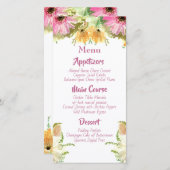 ワイルドフラワー結婚フローラのメニュー (正面/裏面)