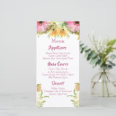 ワイルドフラワー結婚フローラのメニュー (スタンド正面)