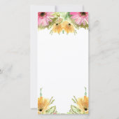 ワイルドフラワー結婚フローラのメニュー (裏面)