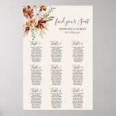 ワイルドフラワー結婚フローラの座席表 ポスター (正面)