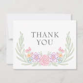 ワイルドフラワー結婚フローラ サンキューカード (正面)