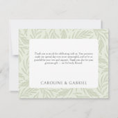 ワイルドフラワー結婚フローラ サンキューカード (裏面)