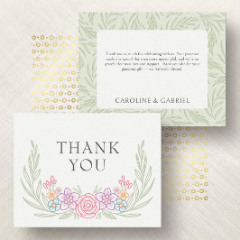 ワイルドフラワー結婚フローラ サンキューカード