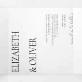 ワイルドフラワー結婚フローラ 三つ折り招待状 (内部中)