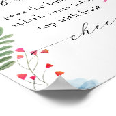 ワイルドフラワー結婚ブライダルシャワーミモサバー徴候 ポスター (角)