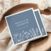 ワイルドフラワー結婚ペリウィンクルのナプキン スタンダードランチョンナプキン