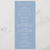 ワイルドフラワー結婚ペリウィンクルの儀式 プログラム (裏面)