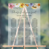 ワイルドフラワー結婚ボホのアクリル座席表 アクリルサイン (ニュートラル)