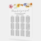 ワイルドフラワー結婚ボホのアクリル座席表 アクリルサイン (傾斜)
