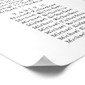 ワイルドフラワー結婚ミニマリスト30席 ポスター (角)