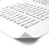 ワイルドフラワー結婚ミニマル12席 ポスター (角)