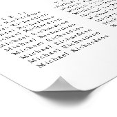 ワイルドフラワー結婚ミニマル15席 ポスター (角)