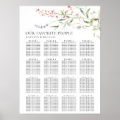 ワイルドフラワー結婚ミニマル16席 ポスター (正面)