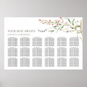 ワイルドフラワー結婚ミニマル18席 ポスター (正面)