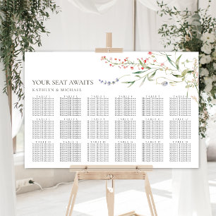 ワイルドフラワー結婚ミニマル18席 ポスター