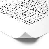 ワイルドフラワー結婚ミニマル18席 ポスター (角)