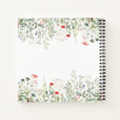 ワイルドフラワー結婚メドウズゲストブック ノートブック (裏面)