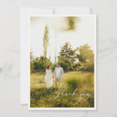 ワイルドフラワー結婚リースの写真 サンキューカード (正面)