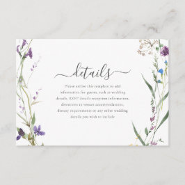 ワイルドフラワー結婚リース詳細 エンクロージャーカード