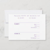 ワイルドフラワー結婚交響曲 出欠カード (裏面)