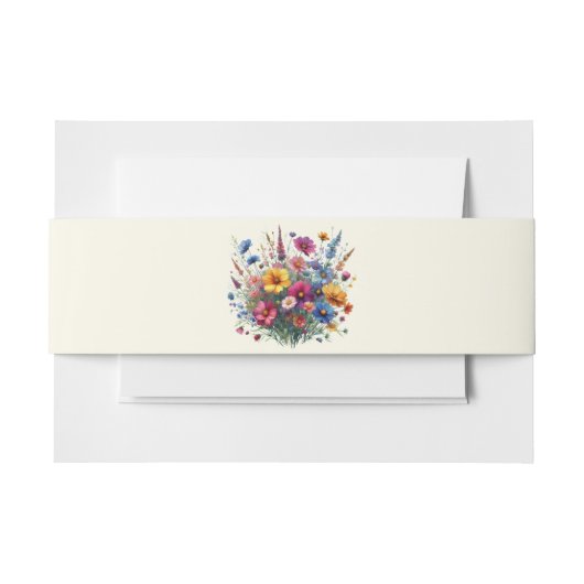 ワイルドフラワー結婚交響曲 –  招待状ベリーバンド (正面例)