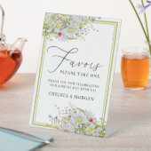 ワイルドフラワー結婚式の引き出物カスタマイズ 台座サイン (インサイチュ)