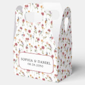 ワイルドフラワー結婚式の引き出物ボックス フェイバーボックス (オープン)