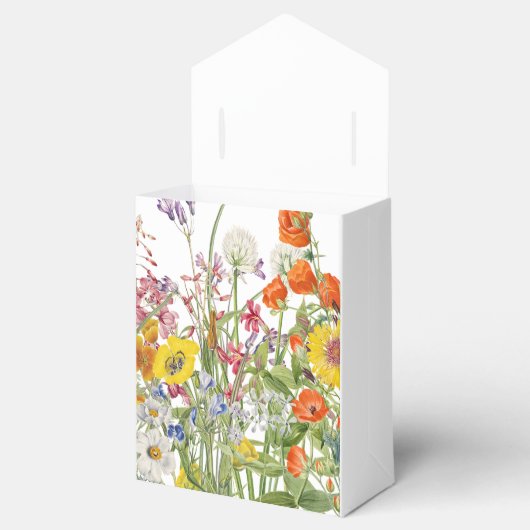 ワイルドフラワー結婚式の引き出物ボックス フェイバーボックス (オープン)