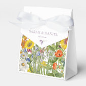 ワイルドフラワー結婚式の引き出物ボックス フェイバーボックス (正面サイド)