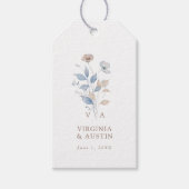 ワイルドフラワー結婚式の引き出物ラベル ギフトタグ (正面)