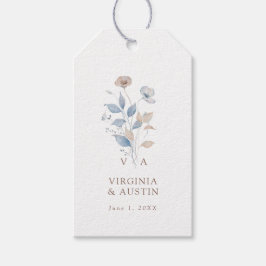 ワイルドフラワー結婚式の引き出物ラベル ギフトタグ